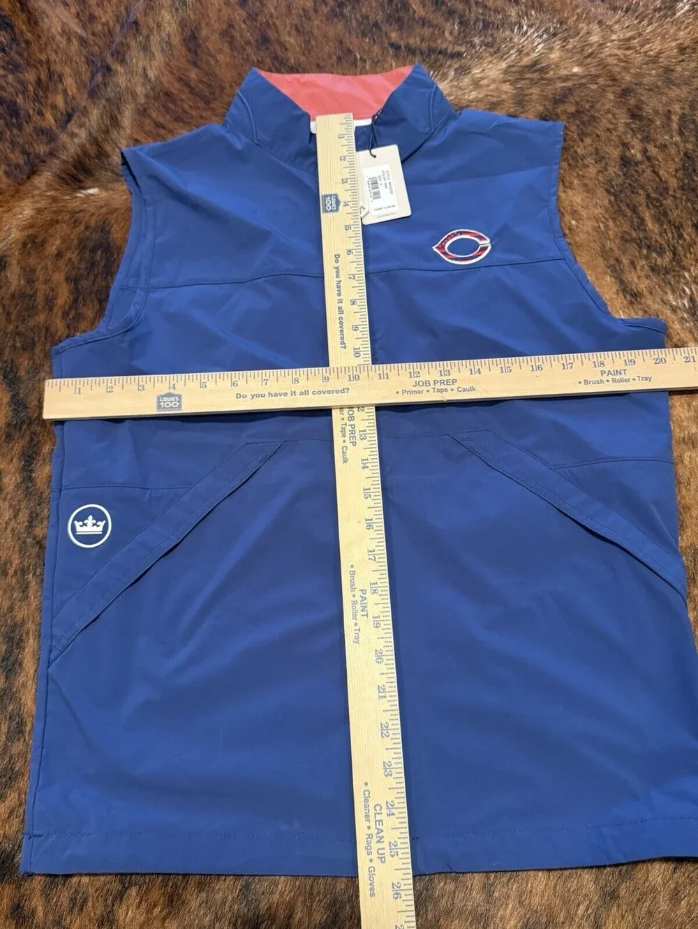 Peter Millar Crown Sailing Vest Cincinnati Reds Logo MLB Men's Size Small NWT